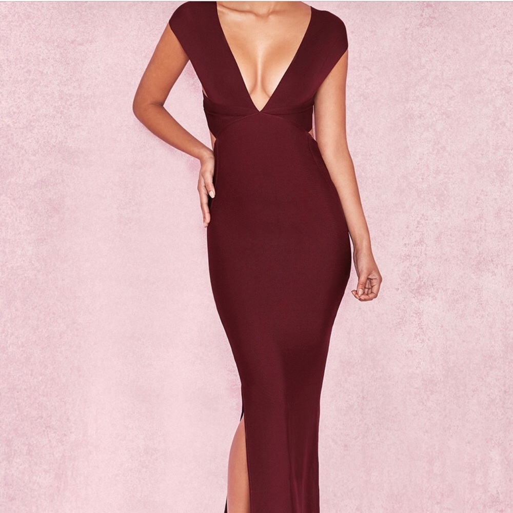 House of CB “Alissa” Dress in Plum